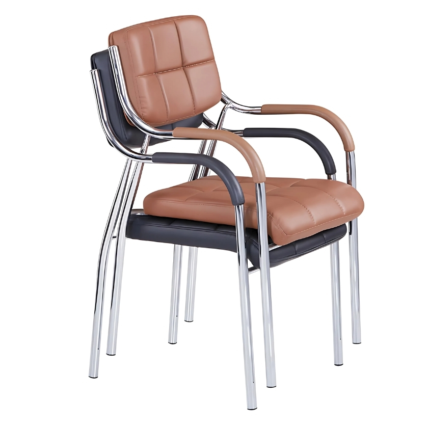 Sillas fijas Soft 2 apilables con estructura cromada