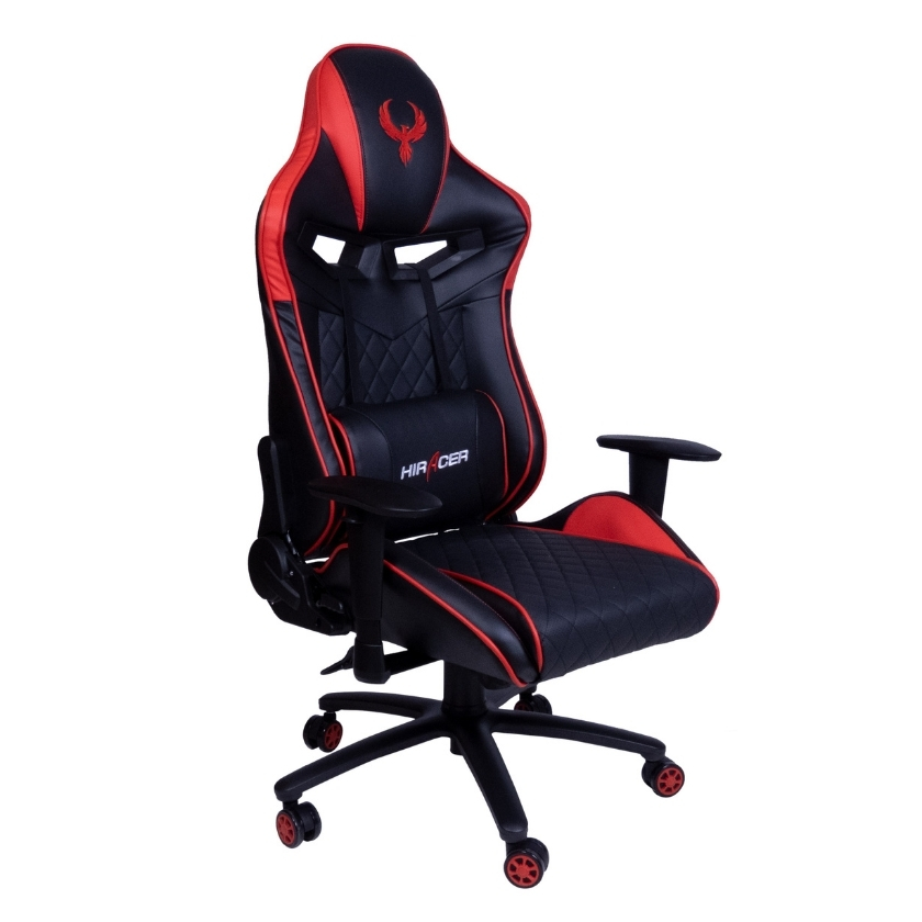 Silla gamer Pro Hércules, respaldo reclinable, reposabrazos y cojín lumbar