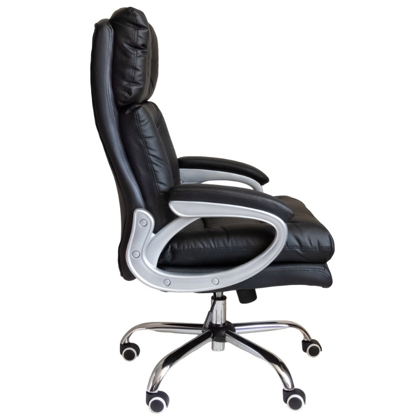 Silla gerencial Arguedas vista de perfil mostrando respaldo con doble acolchado