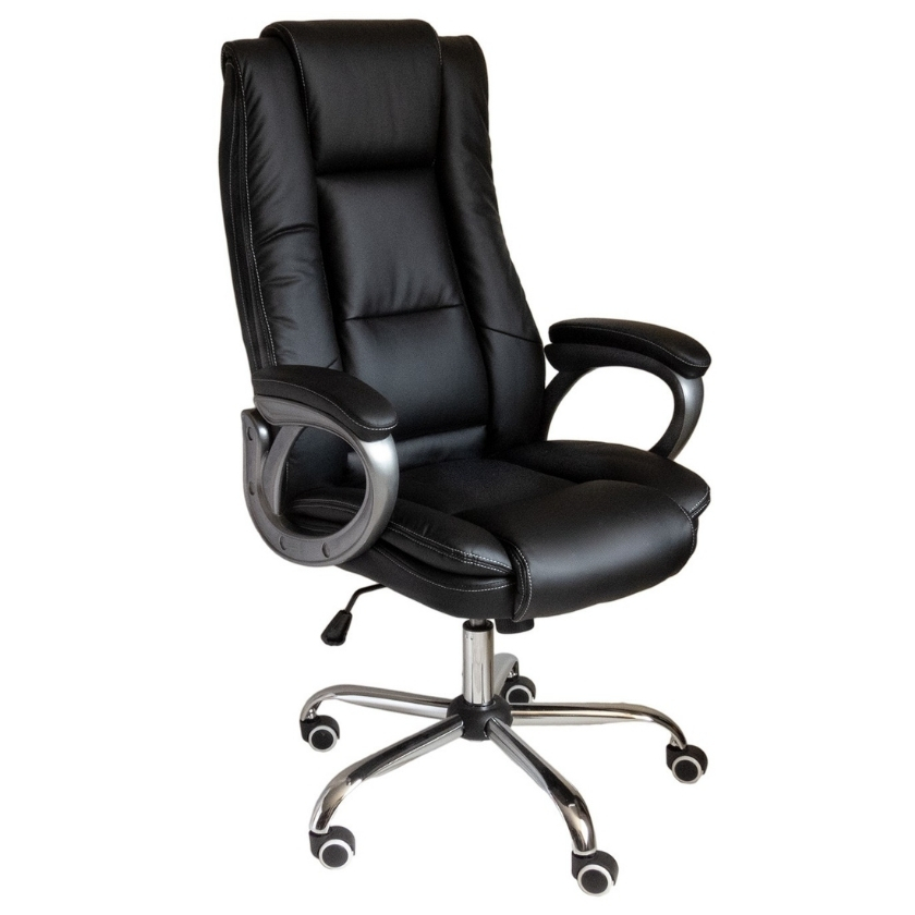 Silla presidencial Vallejo con apoyabrazos acolchados y respaldo alto ergonómico