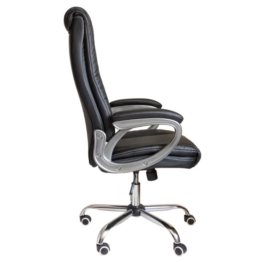 Silla presidencial Vallejo vista de perfil mostrando altura y diseño ergonómico